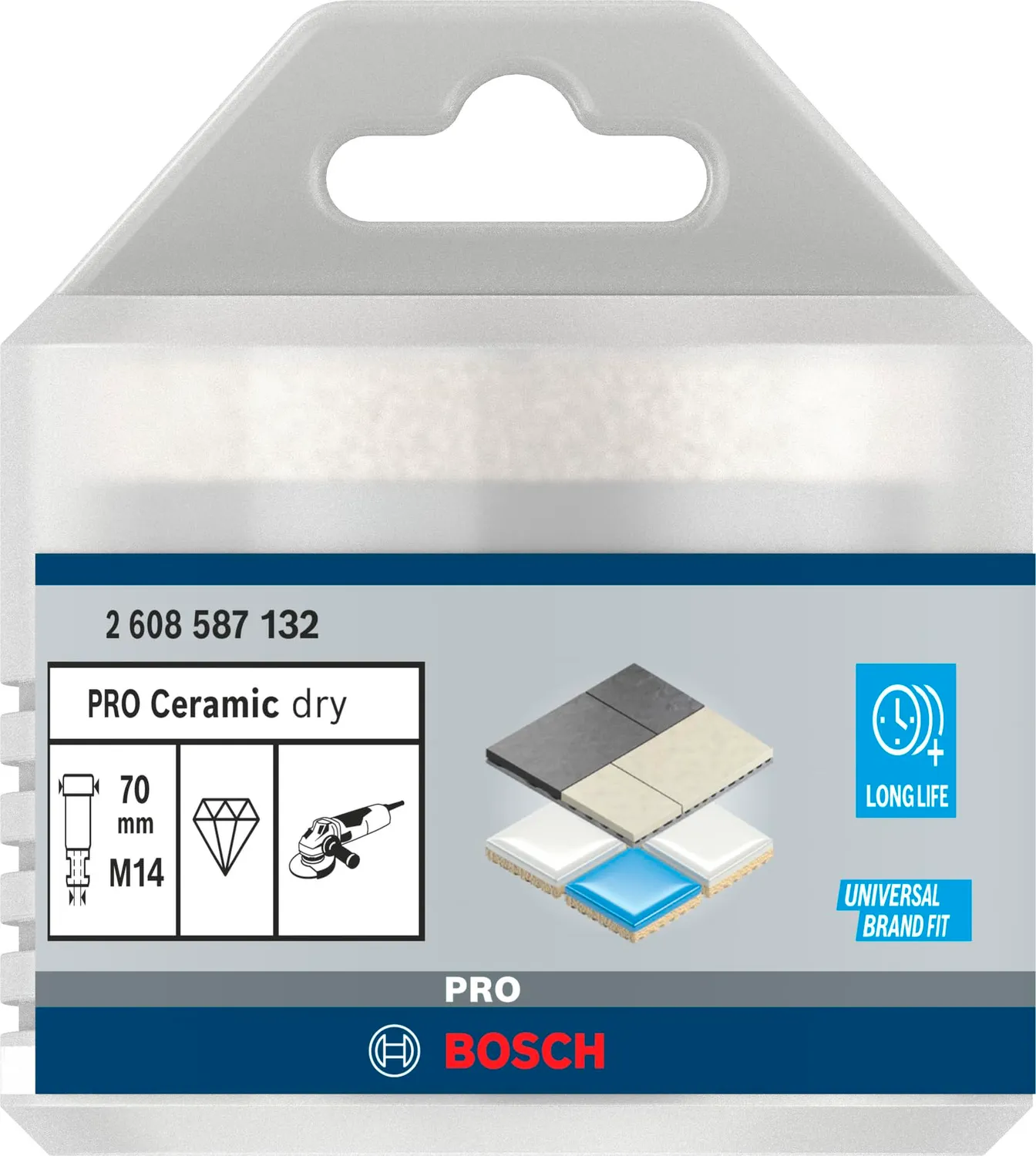 Bosch Expert corona a secco PRO Ceramic 70 mm