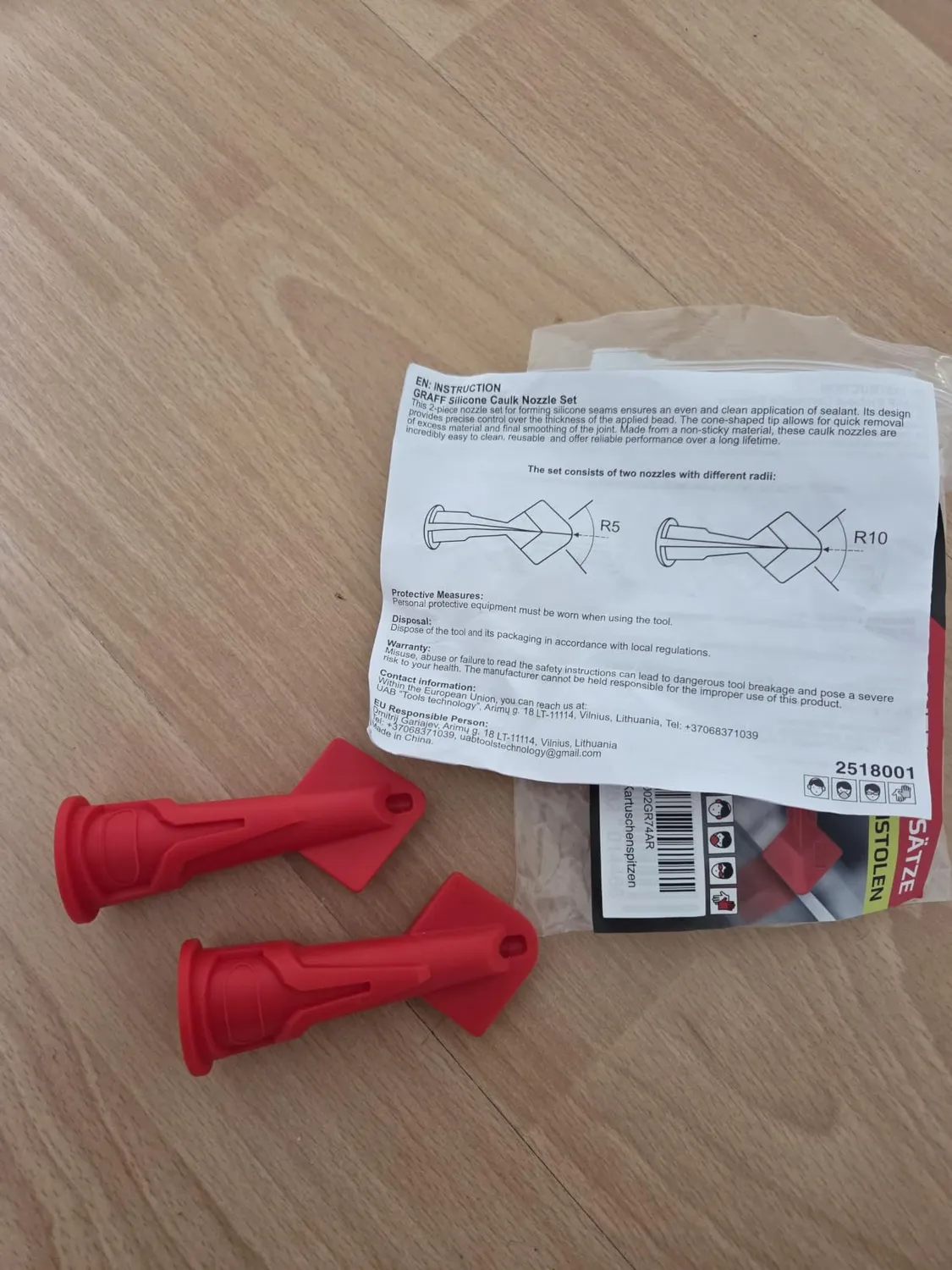 Graff set beccucci silicone R5 R10 lisciatore fughe 2 in 1