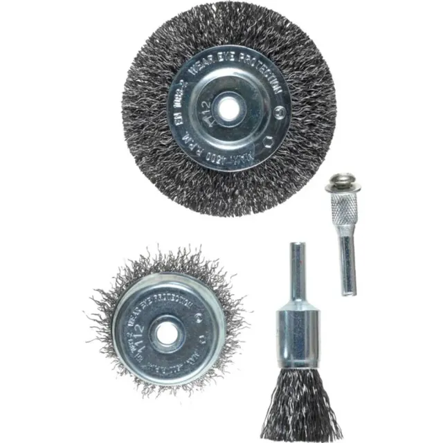 KWB 5975-00 set spazzole metalliche 4 pezzi acciaio