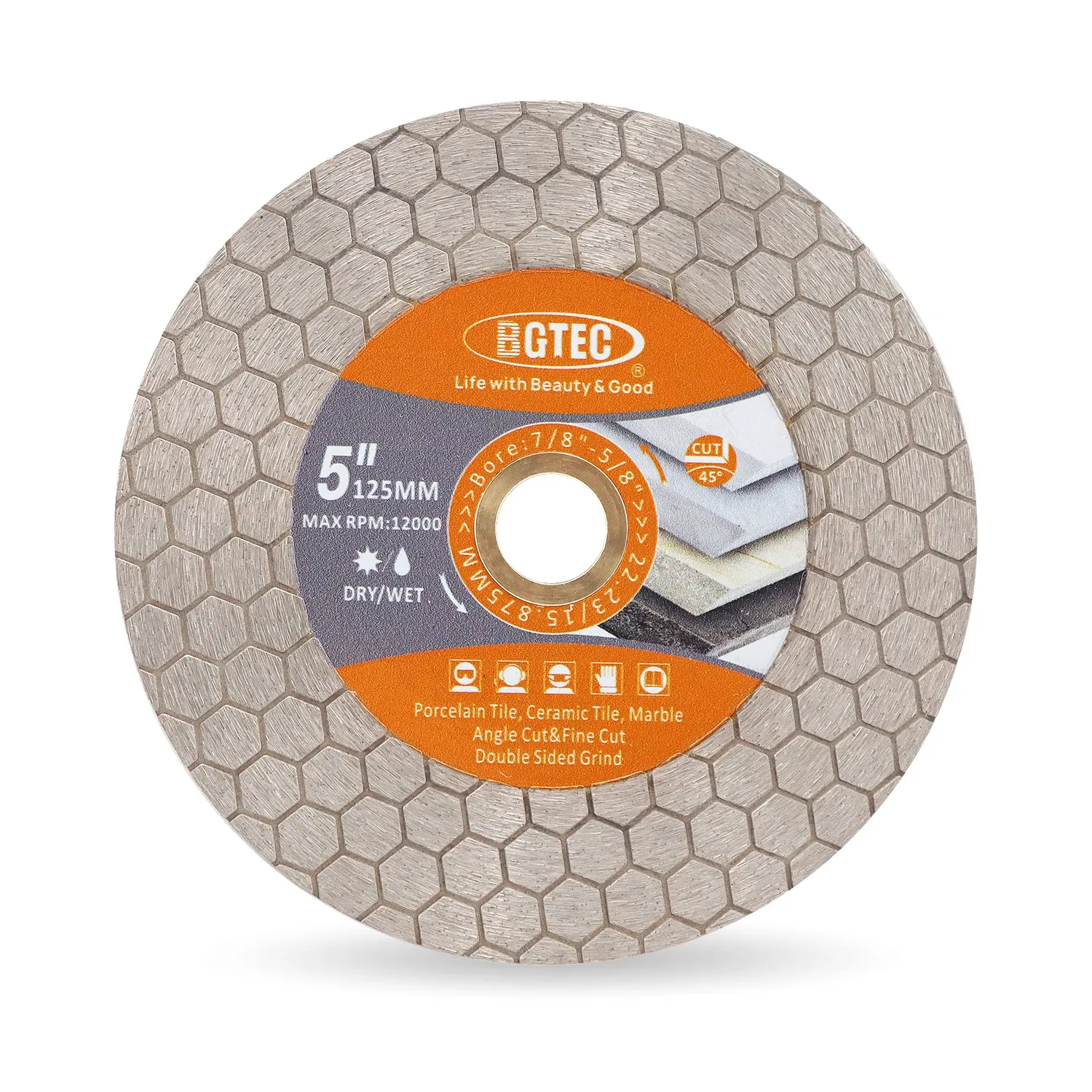 BGTEC disco diamantato 105 mm piastrelle ceramica