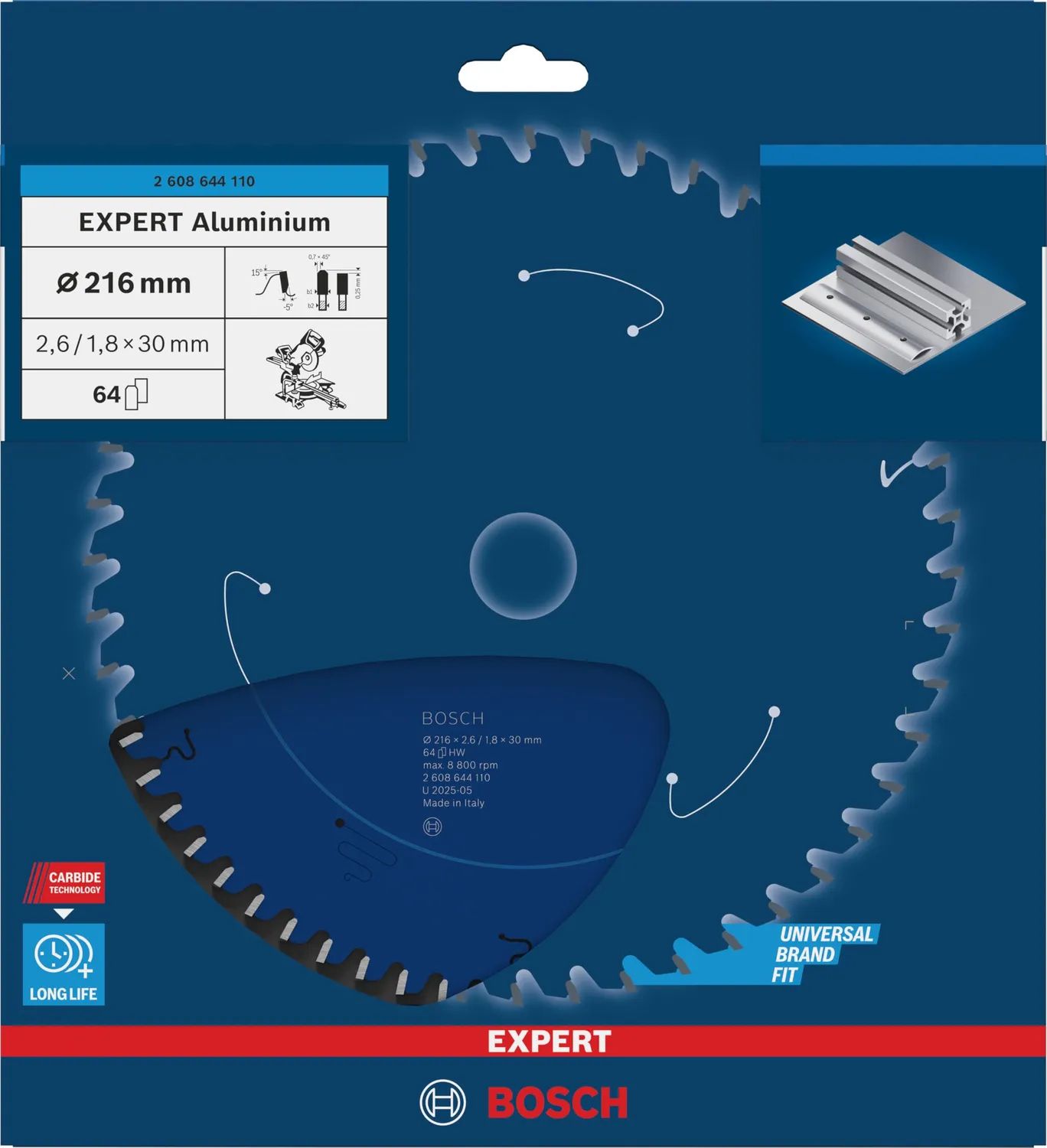 Bosch Expert lama circolare 216x30 mm taglio fine legno