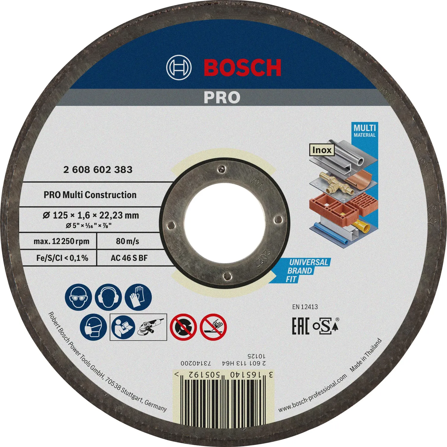 Bosch PRO Multi Construction disco taglio 125 mm