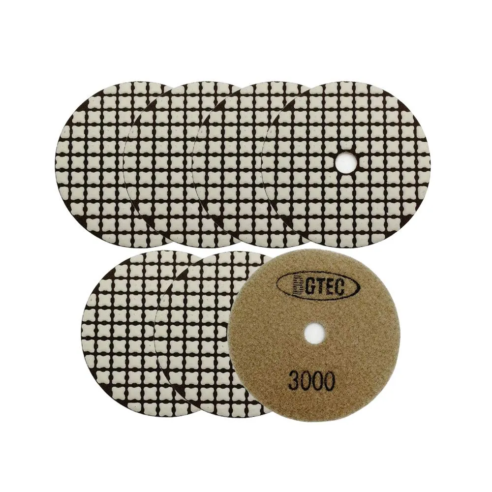BGTEC #400 dischi lucidatura diamantati 100 mm 8 pezzi uso a secco