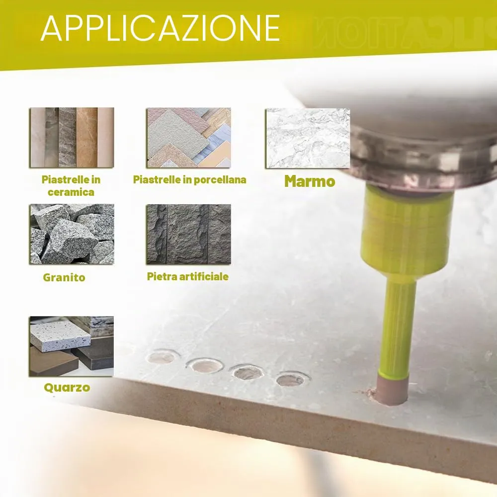 Sanleetek punte diamantate gres M14 Set 6 pezzi