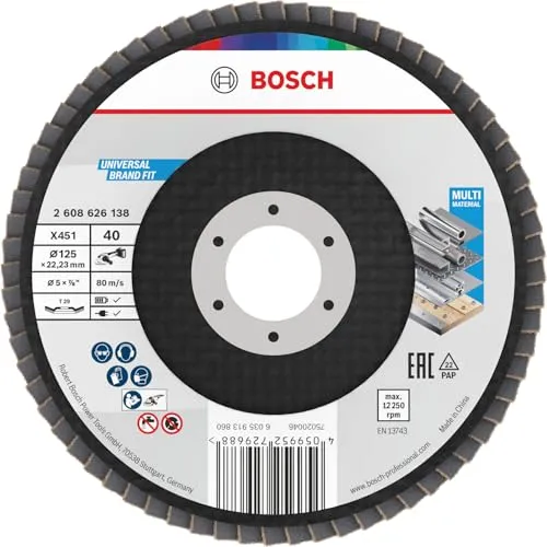 Bosch Expert X451 disco lamellare 125 mm G40 15 pezzi T29