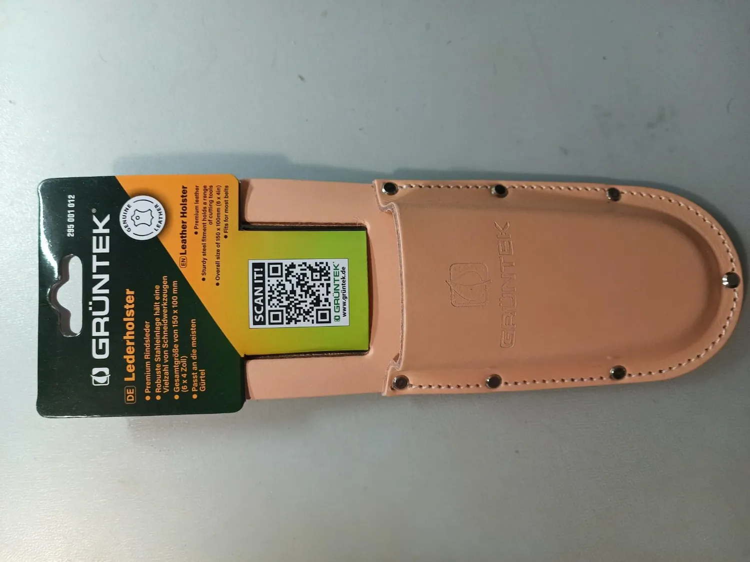 Grüntek fondina pelle marrone chiaro per forbici potatura