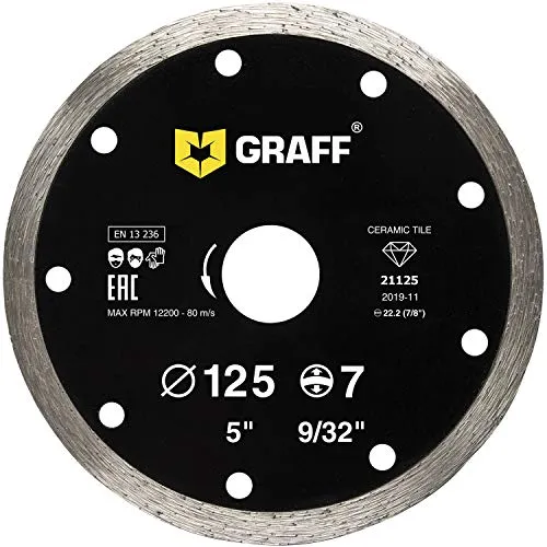 Graff Premium Disco Diamantato 125 mm Gres Sottile
