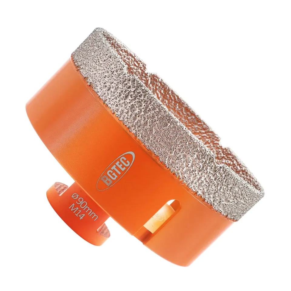 BGTEC Fresa Diamantata 90 mm M14 a Secco per Gres e Marmo