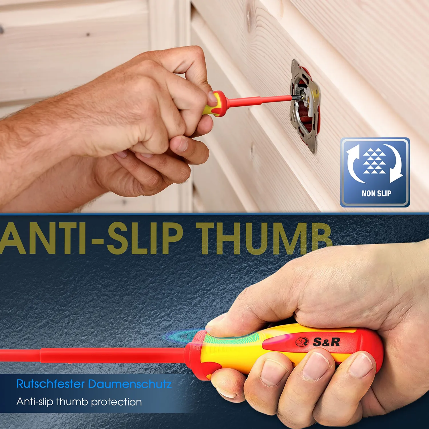 S&R Elettricista Universali set cacciaviti 14 pz isolati