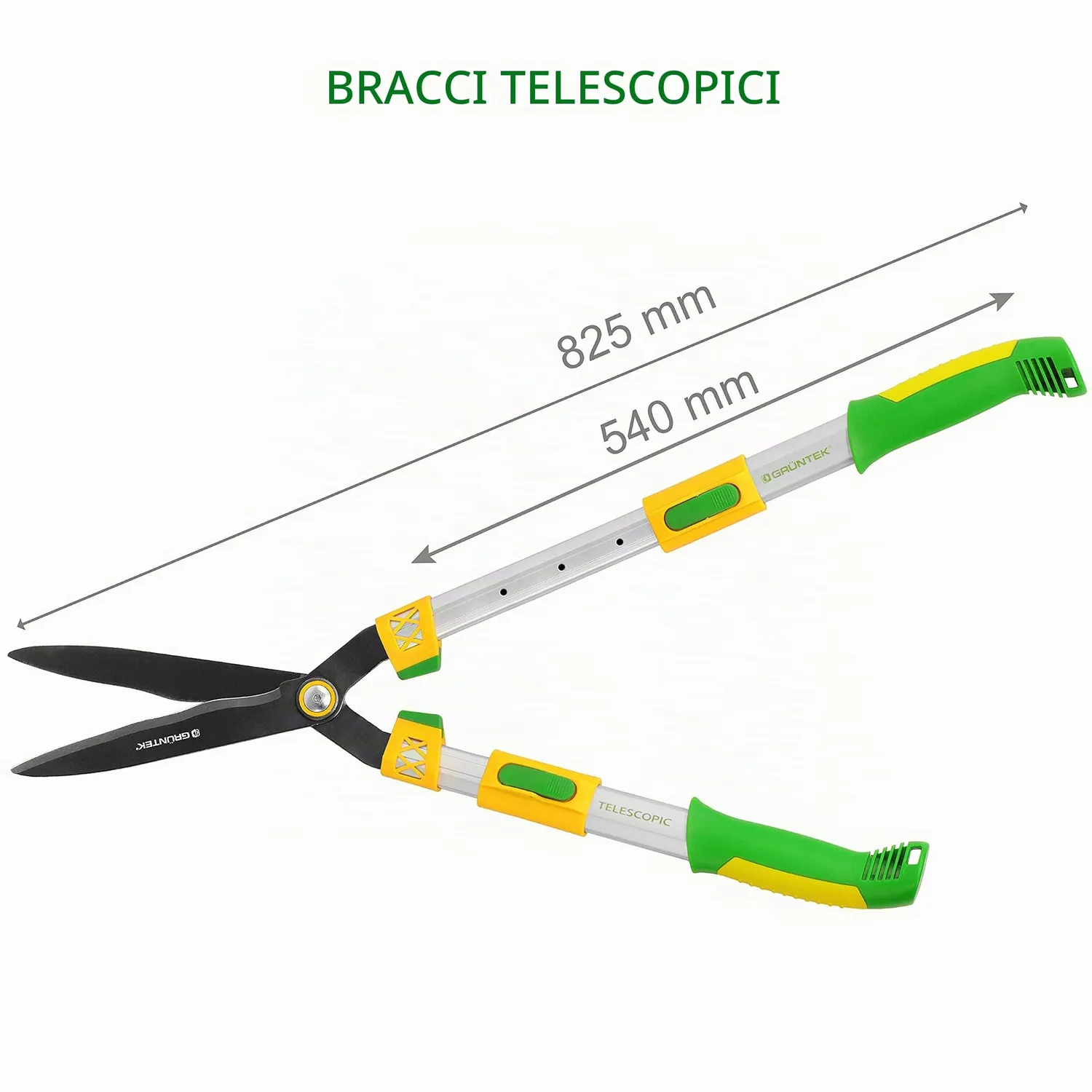 Grüntek Cesoia Siepi Telescopica 68-82,5 cm Teflon