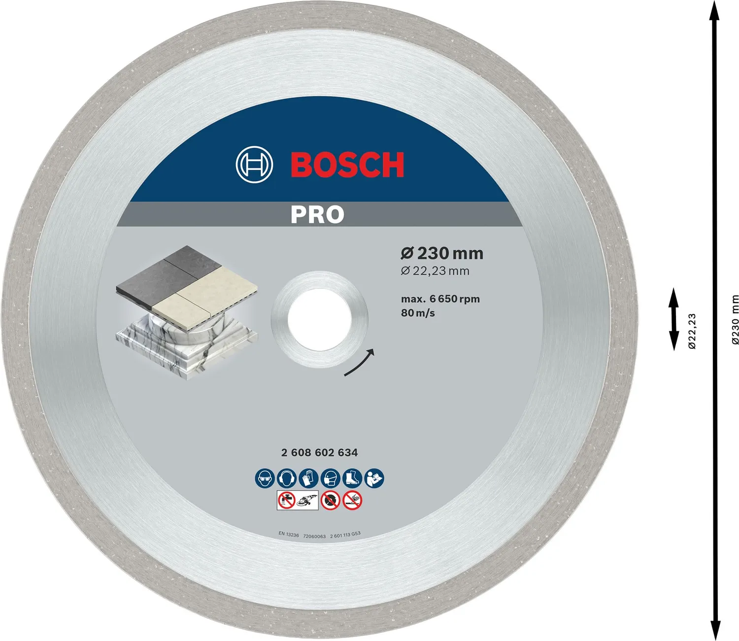 Bosch Expert PRO Ceramic disco diamantato 230 mm piastrelle