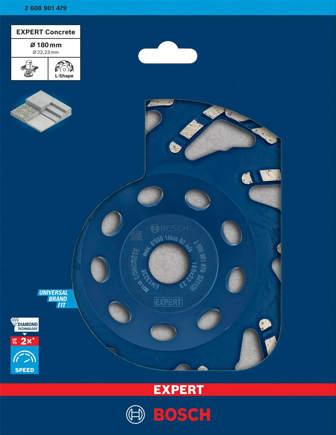 Bosch Expert Concrete mola a tazza diamantata 180 mm calcestruzzo