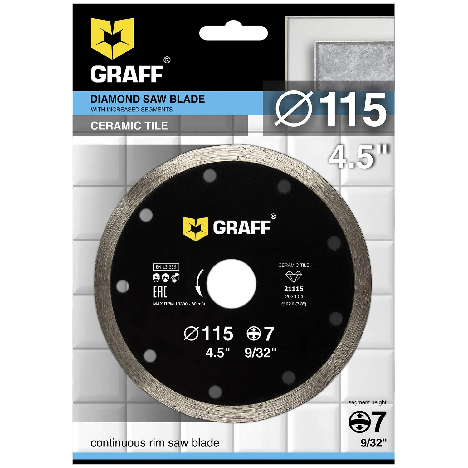 Graff Premium Disco Diamantato 115 mm Gres Sottile