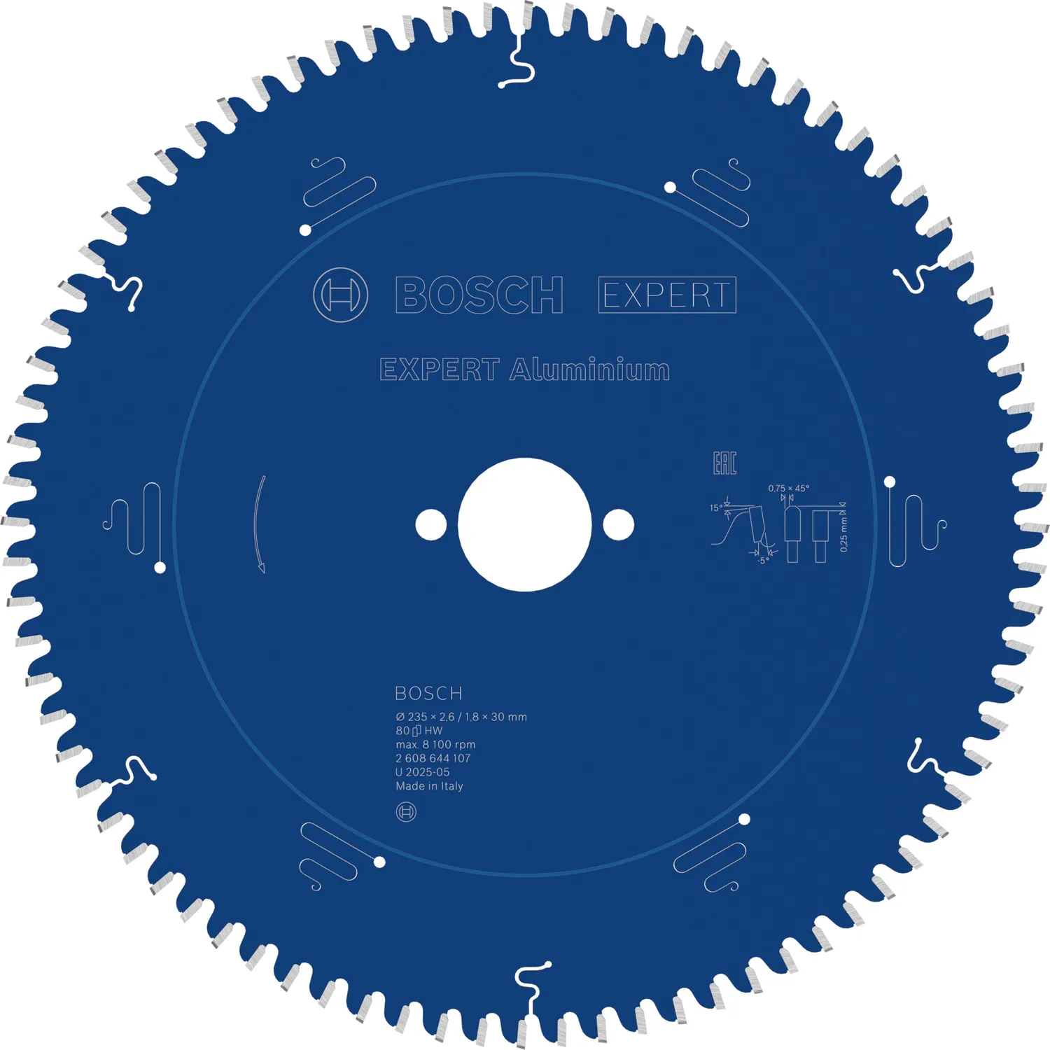 Bosch Expert Lama Sega Circolare 254x30 mm 80 Denti Alluminio