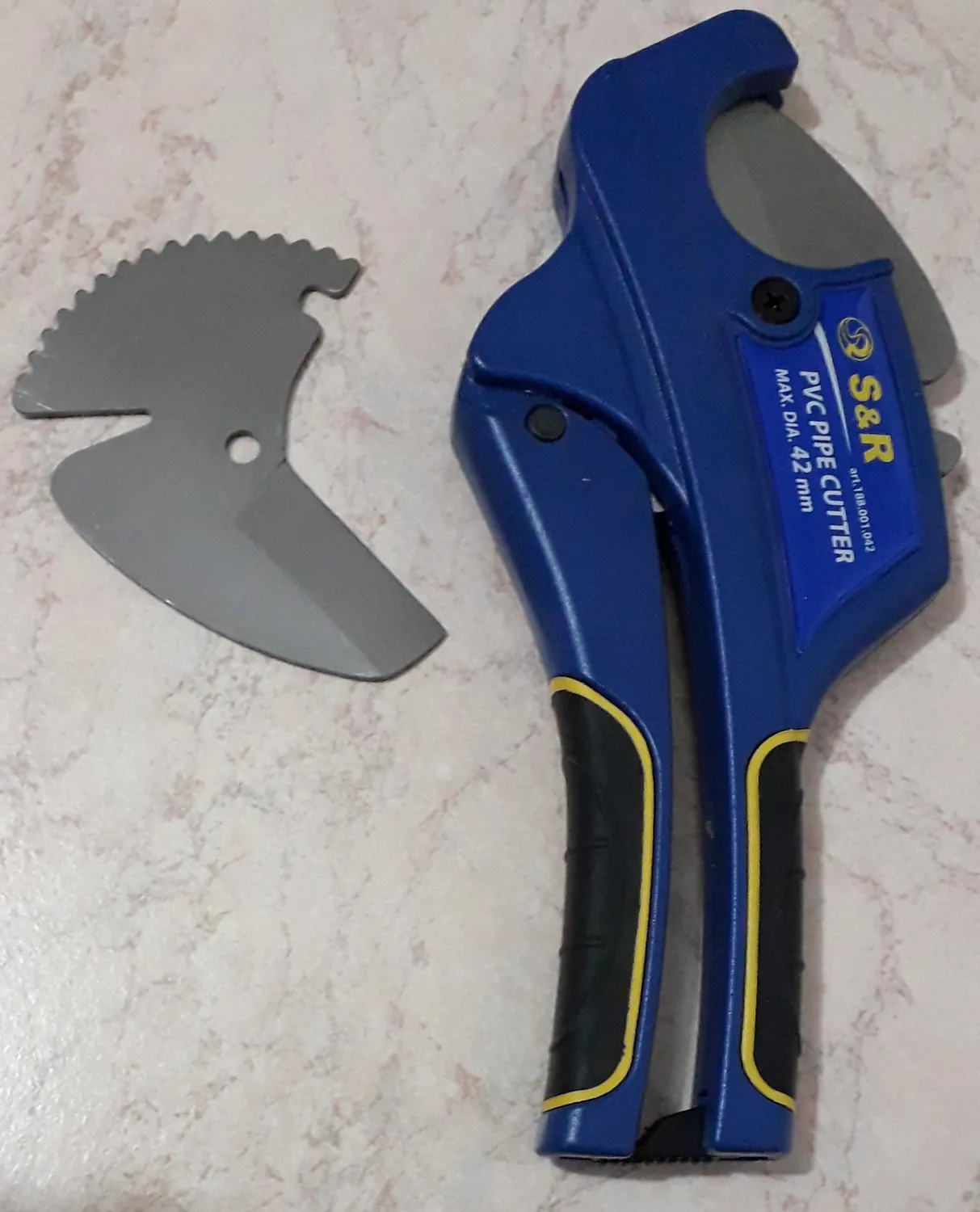 S&R tagliatubi PVC 42 mm a cricchetto con 2 lame inox