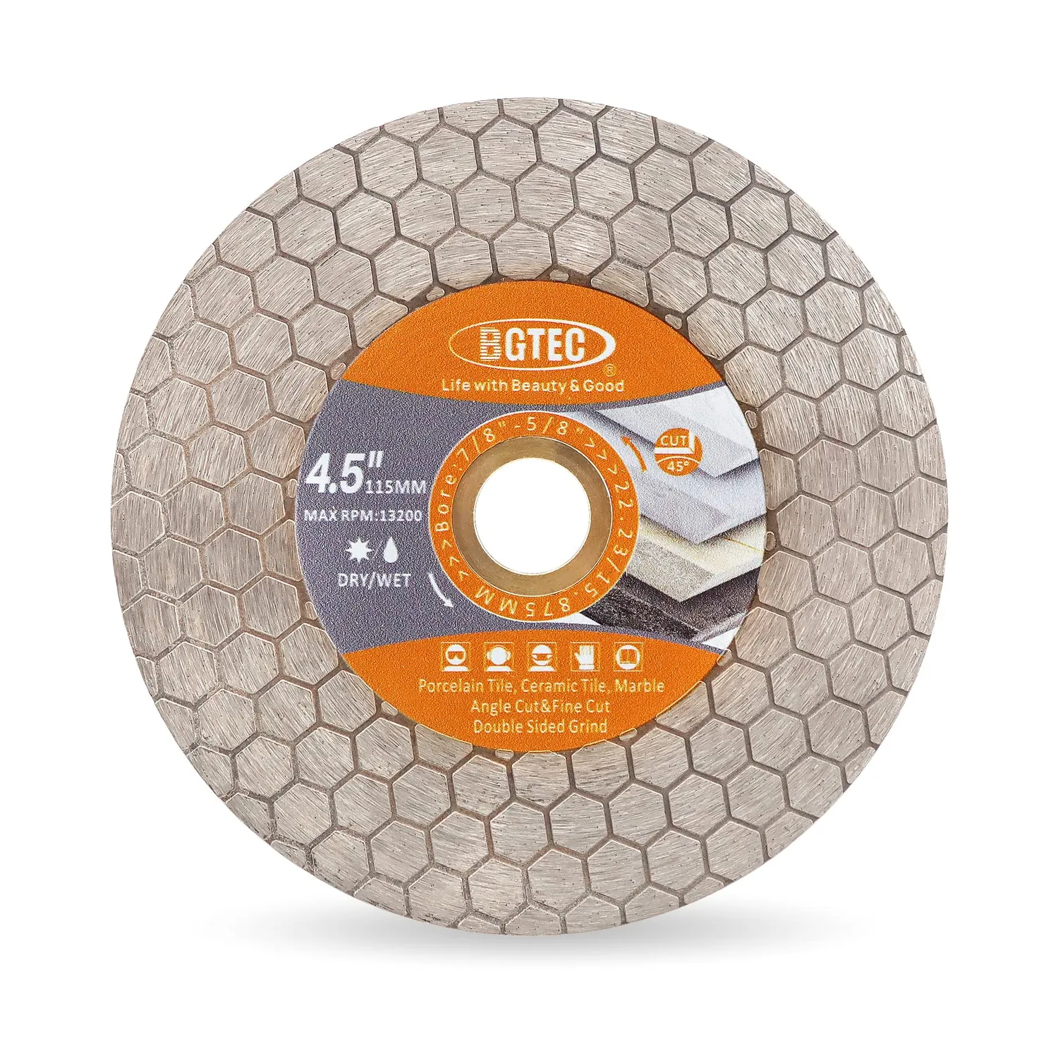 BGTEC disco diamantato 105 mm piastrelle ceramica