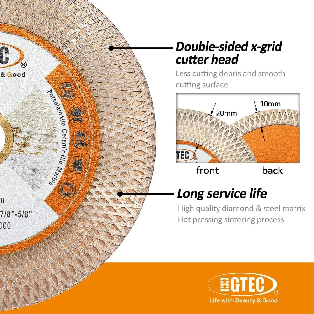 BGTEC Disco Diamantato 105 mm per Gres e Marmo
