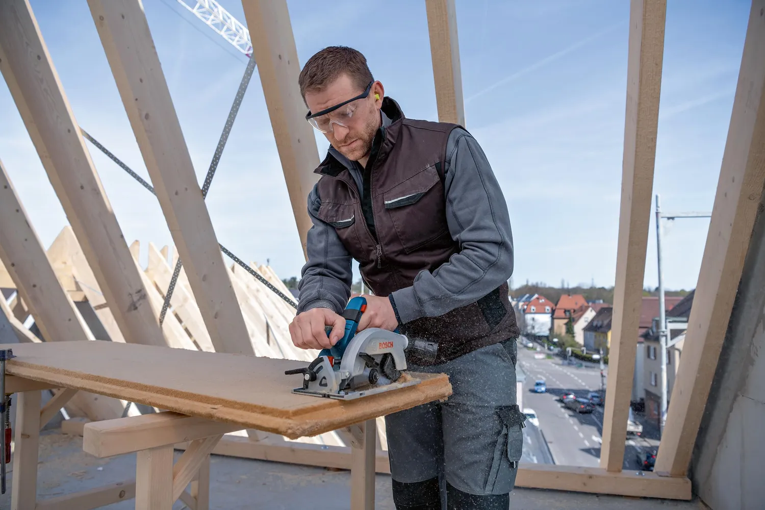 Bosch Expert guida parallela GKS 18V-57-2L seghe circolari