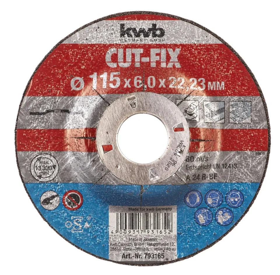 KWB Cut-Fix 793165 disco sbavo 115 mm metallo 6 mm