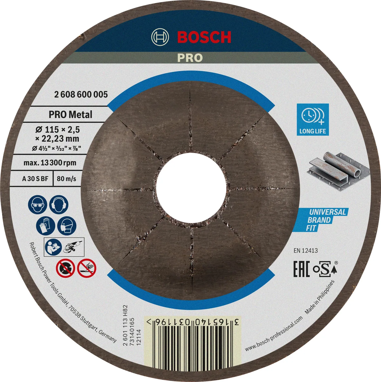 Bosch PRO Metal mola taglio 180x3 mm foro 22,23 mm