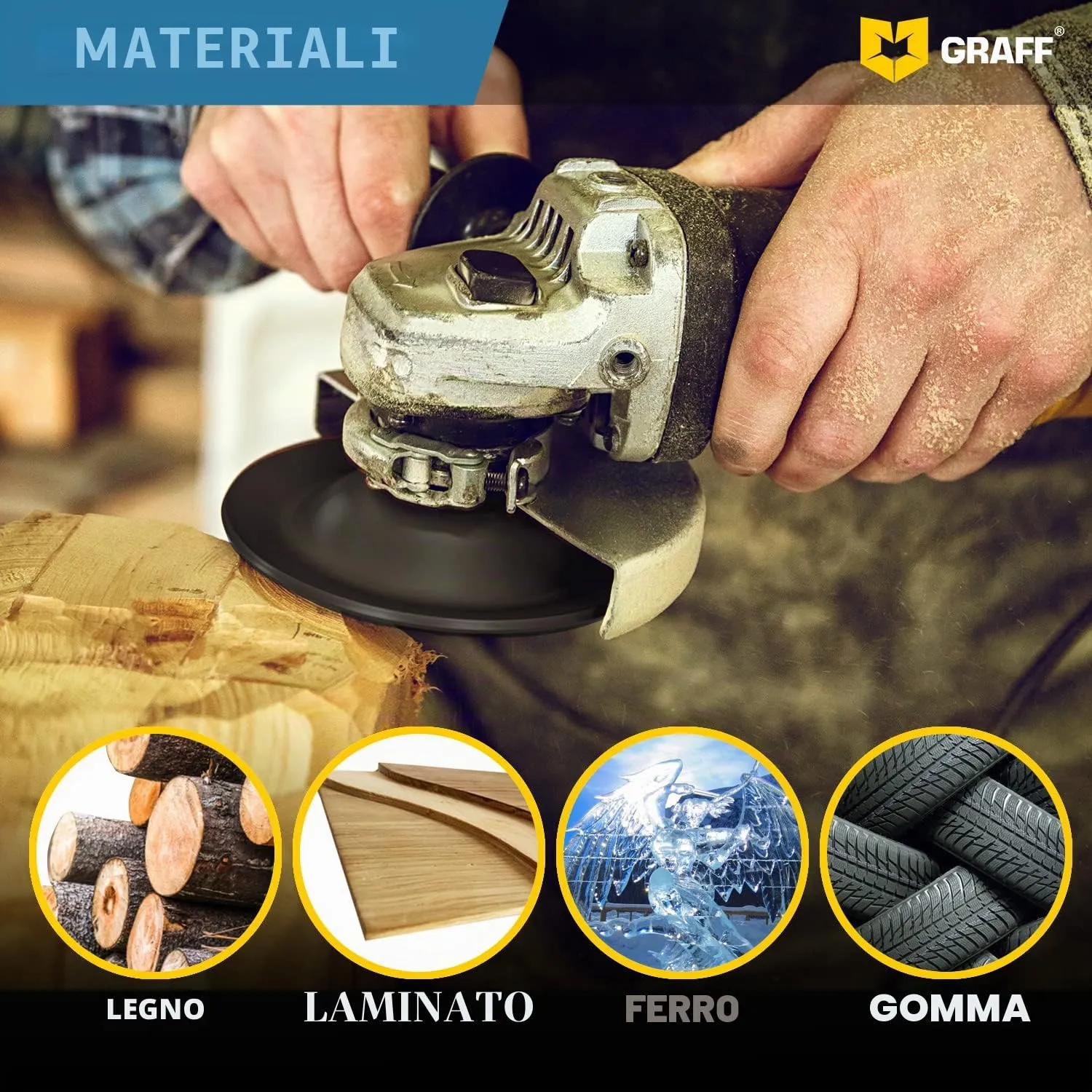 Graff disco raspa legno 125 mm intaglio smerigliatrice