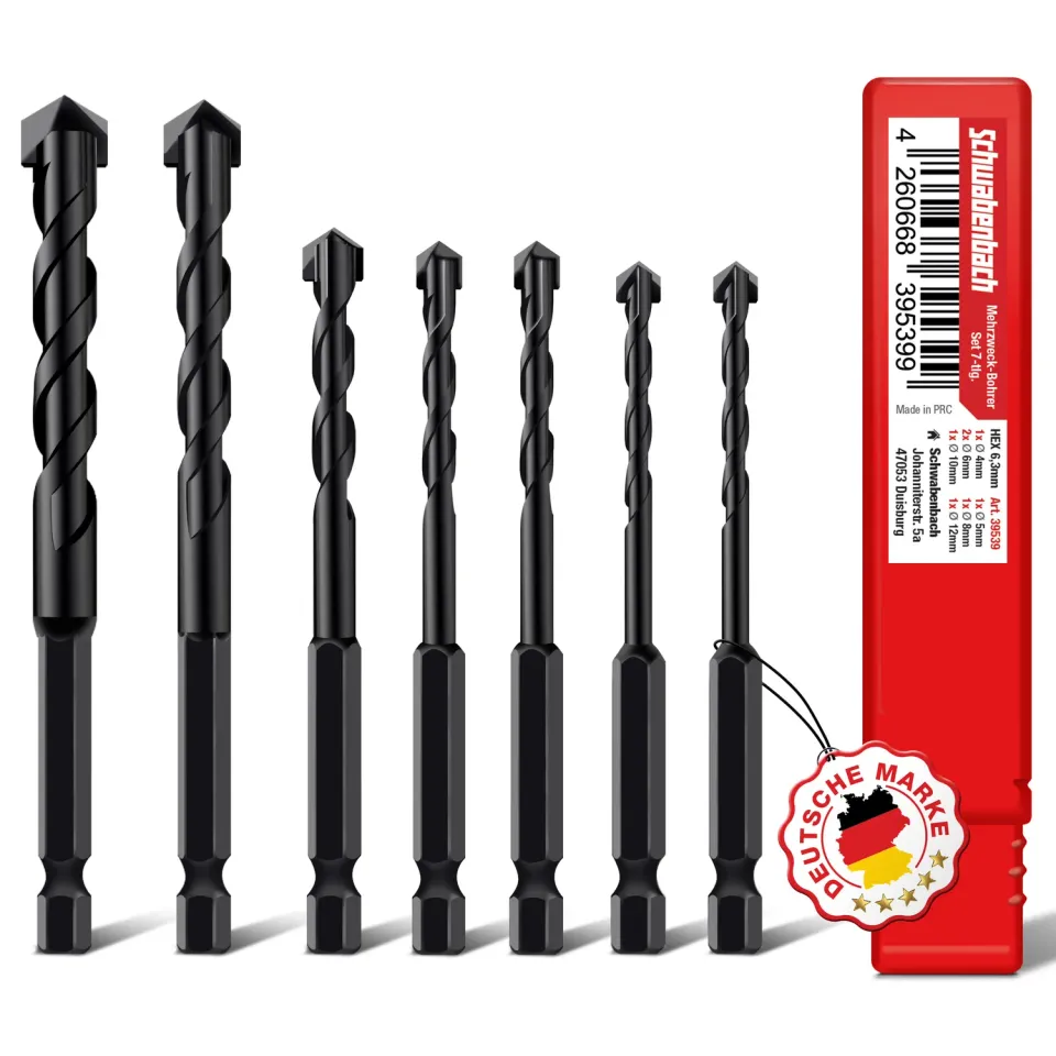 Schwabenbach set punte multiuso 4-12 mm 7 pz esagonale