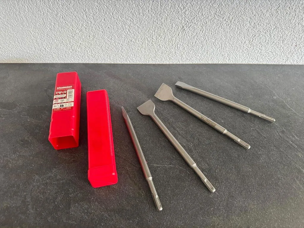 Schwabenbach SDS-Plus Set Scalpelli 250 mm 4 Pezzi per Cemento