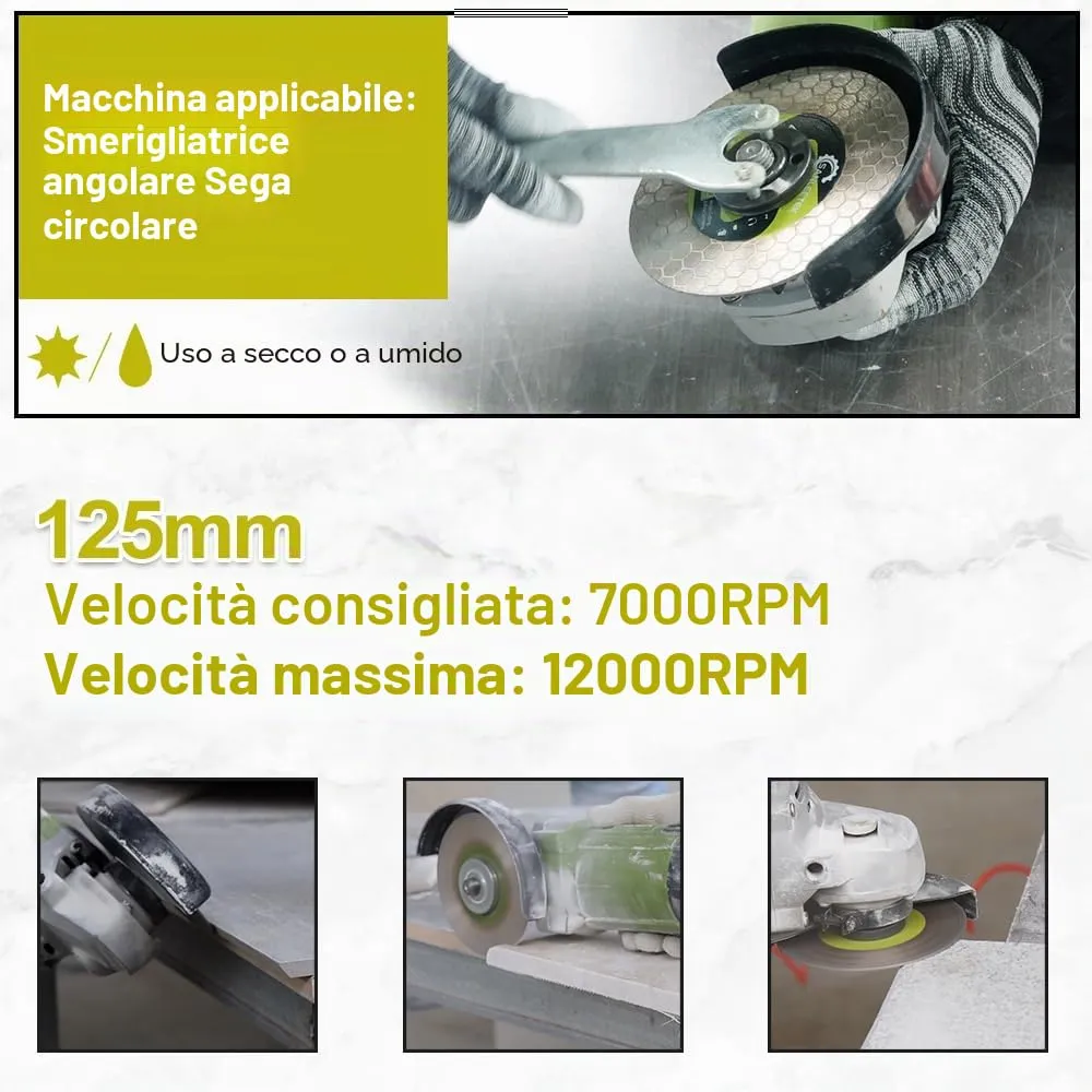 SANLEETEK Disco Diamantato 125mm per Gres Porcellanato