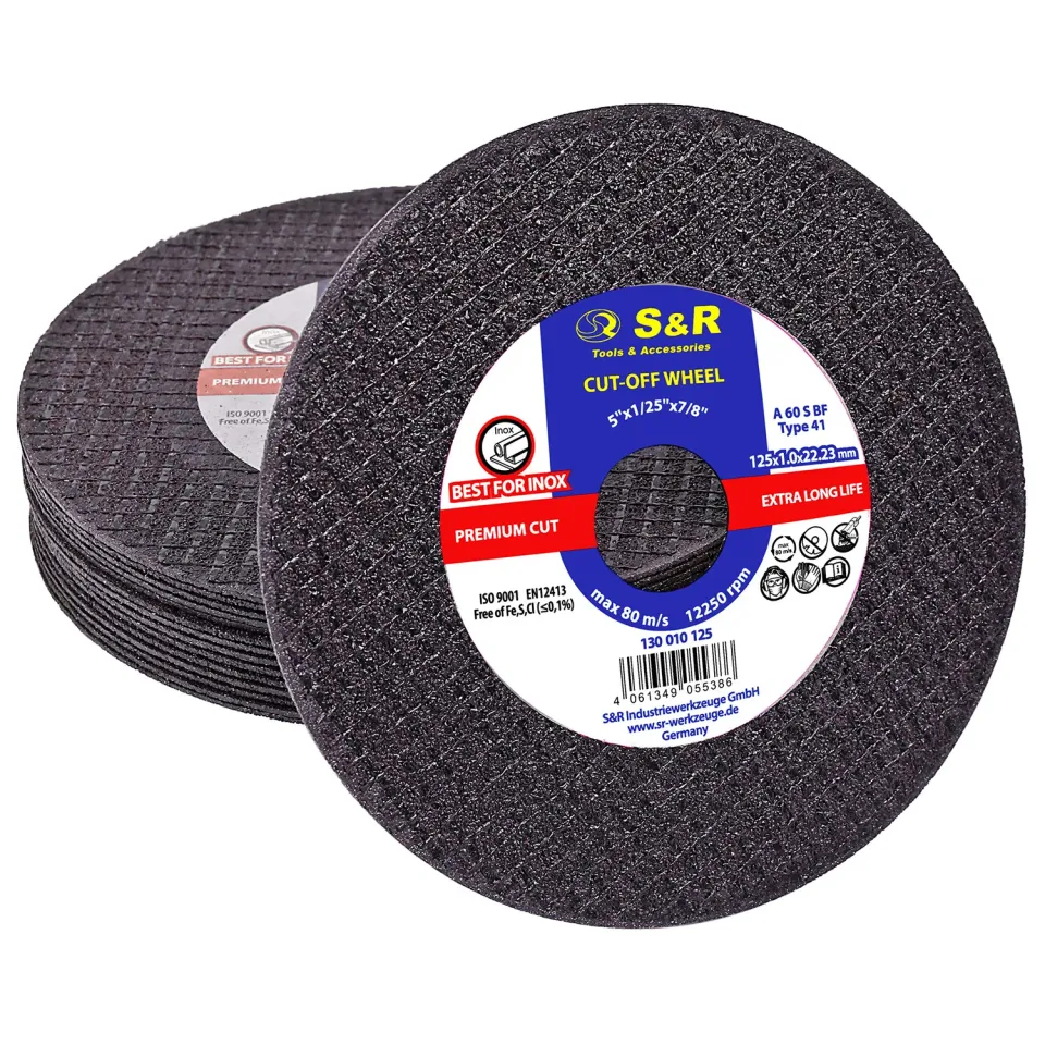 S&R dischi taglio metallo 125 mm 1 mm 15 pz inox