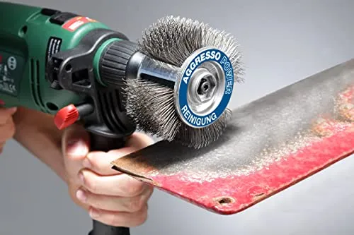 KWB Agresso Power spazzola trapano acciaio 110 mm curva