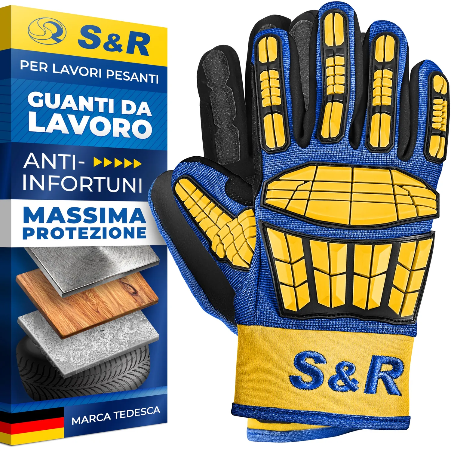 S&R guanti lavoro pelle XL 10 4 paia cuoio