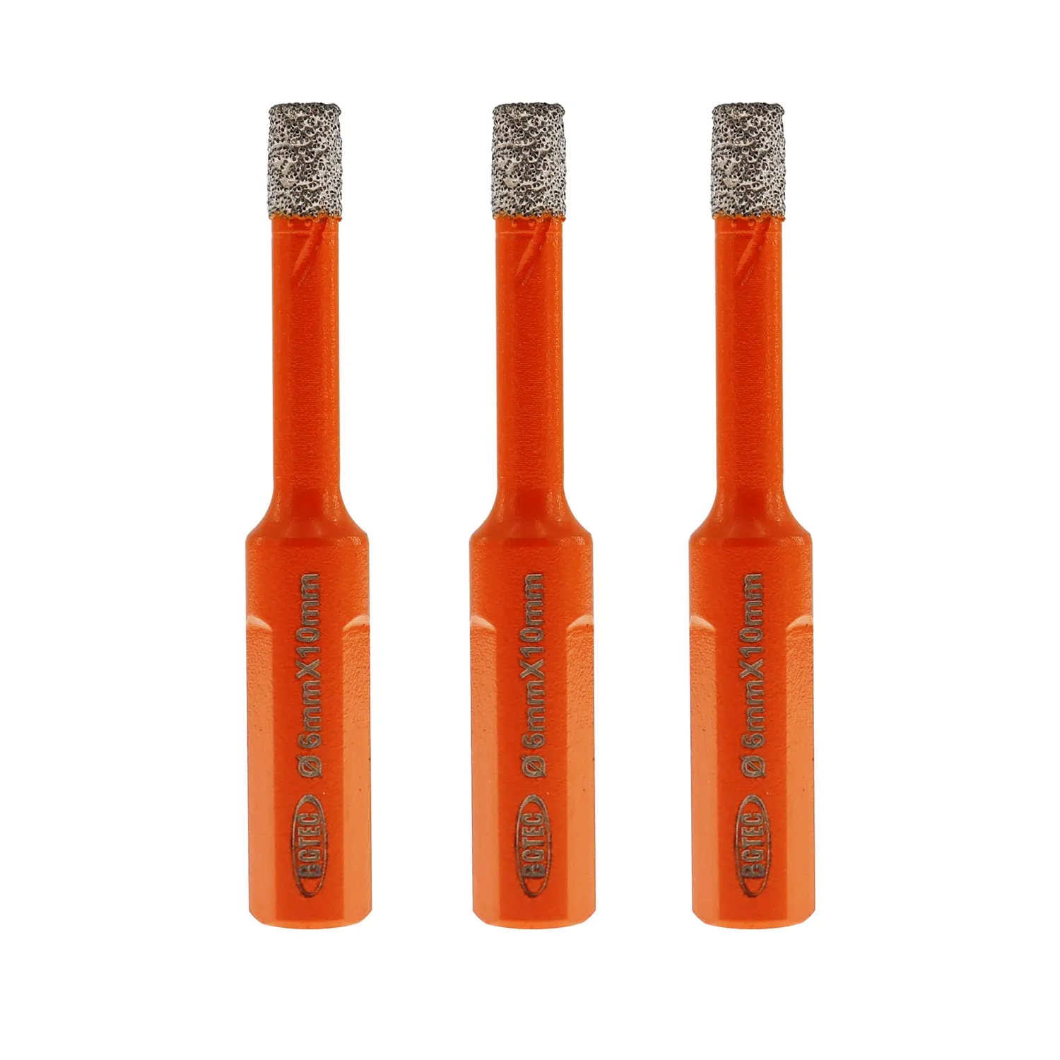 BGTEC punte diamantate 10 mm 5 pezzi gambo triangolare