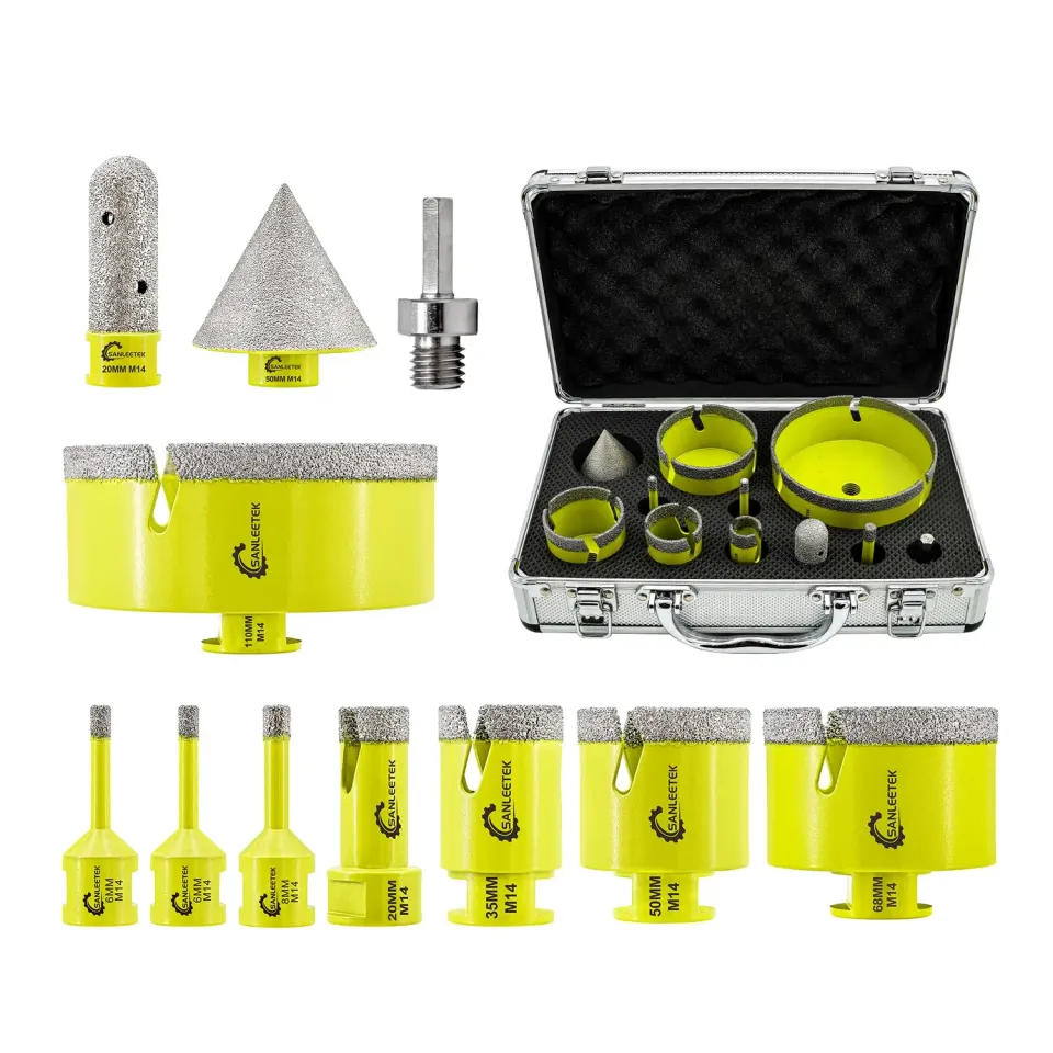 Sanleetek Set1 punte diamantate M14 11pz gres marmo smerigliatrice