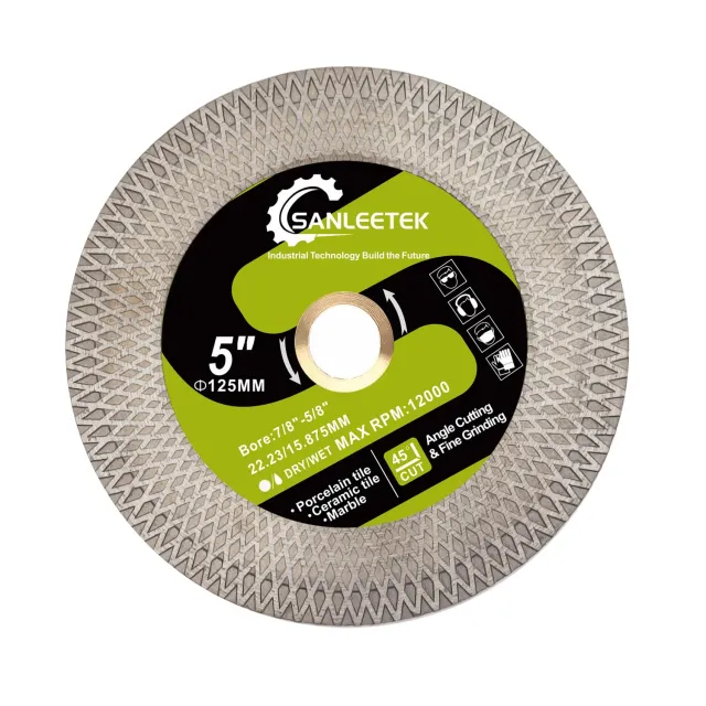Sanleetek disco diamantato 125 mm gres ceramica bifacciale