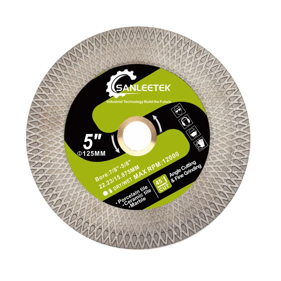 Sanleetek disco diamantato 125 mm gres ceramica bifacciale