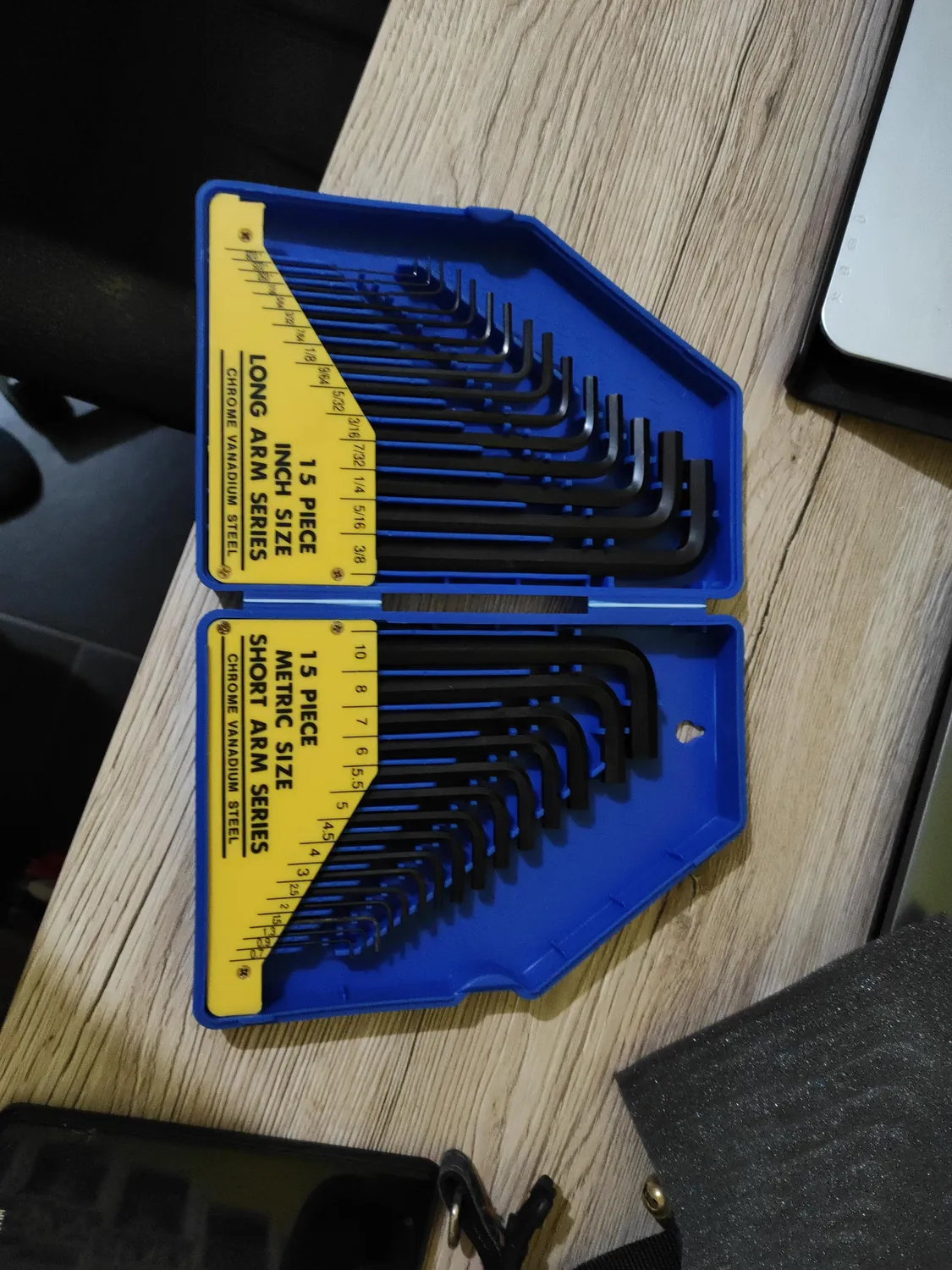 S&R set chiavi a brugola esagonali 30 pz metriche e pollici