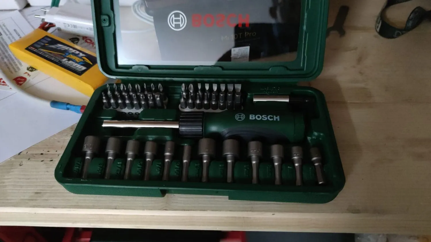 Bosch 2607019504 set bit avvitamento 46 pezzi verde