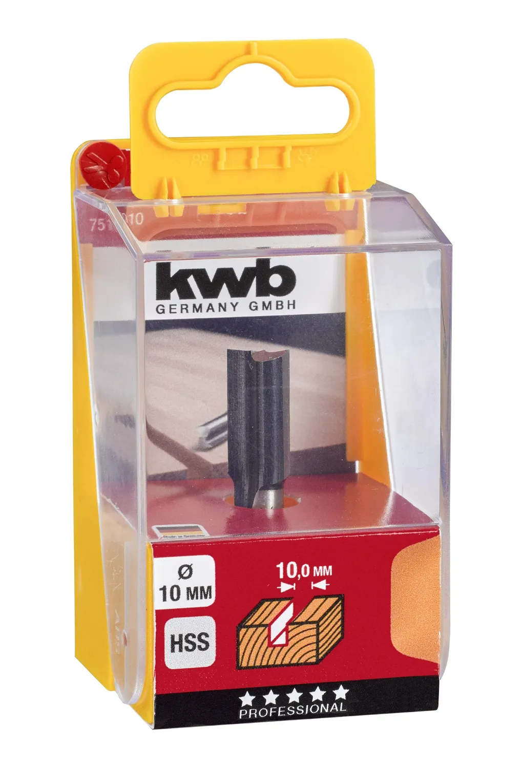 KWB 7510-10 Professional fresa scanalatrice 10 mm gambo 8 mm