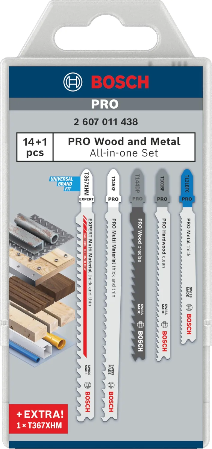 Bosch T-Shank lame seghetto alternativo 15 pz multimateriale