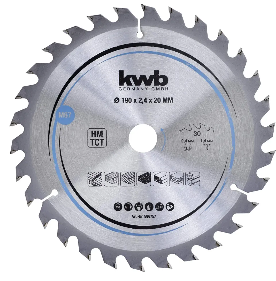 KWB 586757 lama circolare 190x20 30 denti legno duro