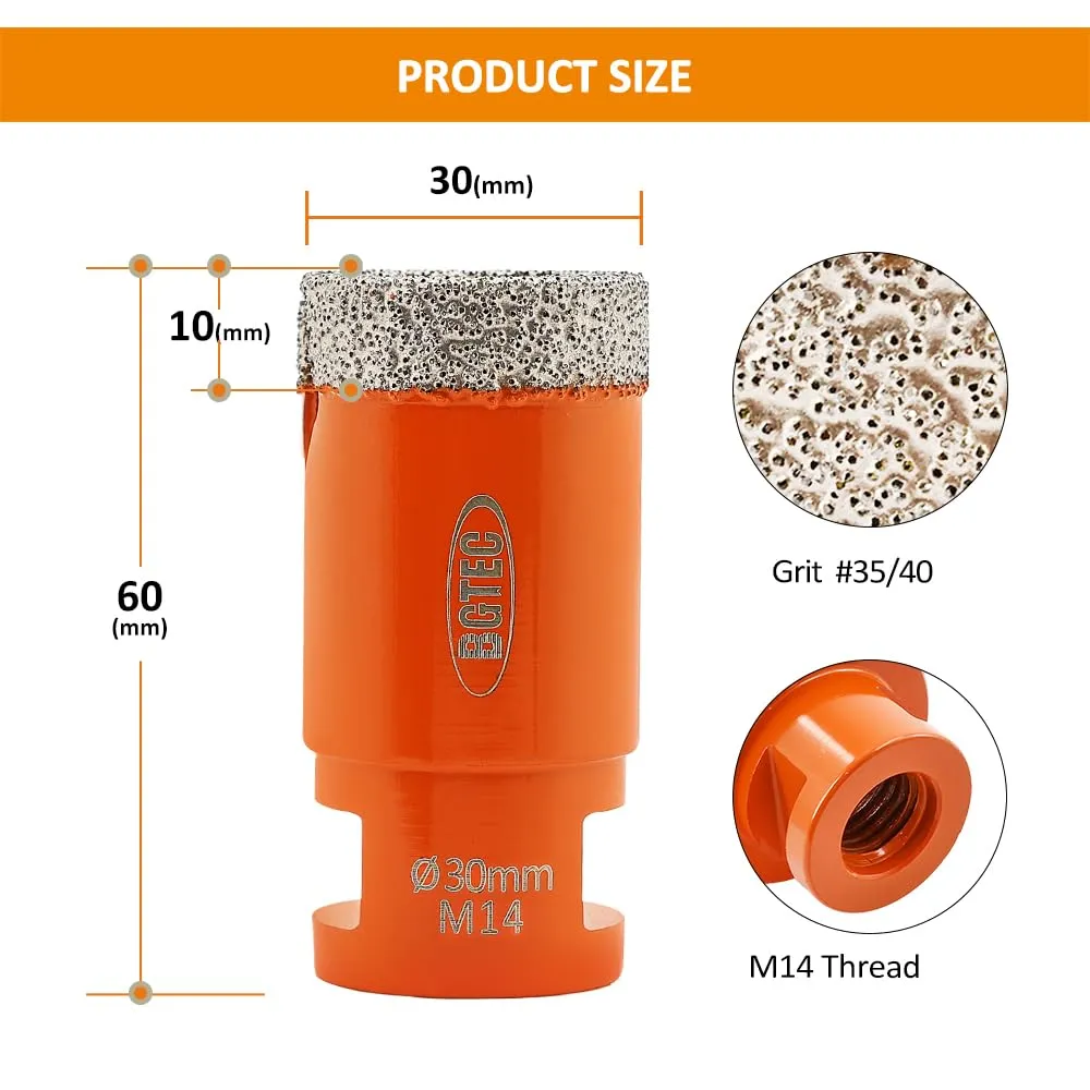 BGTEC M14 30 mm fresa a tazza diamantata per granito