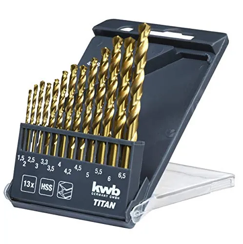 KWB Kraftixx 429844 set punte HSS TiN 13 pezzi metallo