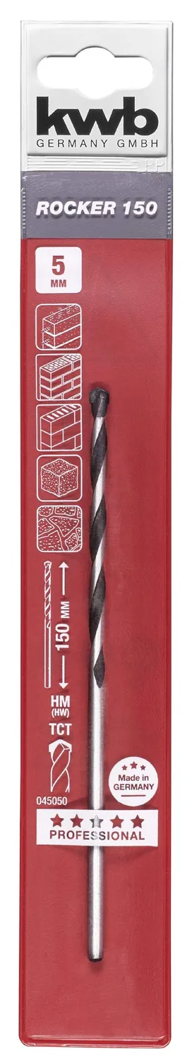 KWB 045050 punta calcestruzzo 5 mm versione lunga