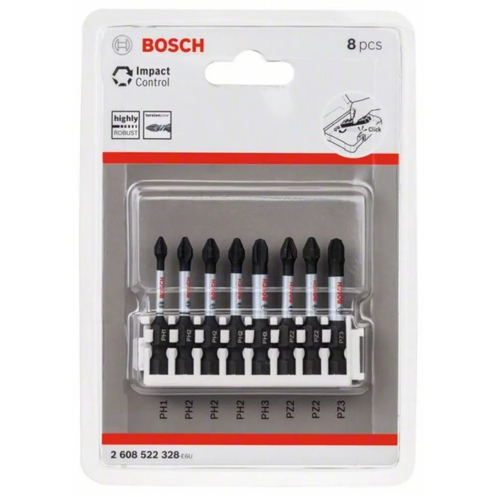 Bosch Expert bit Impact Torx 50 mm set 8 pezzi T15-T40