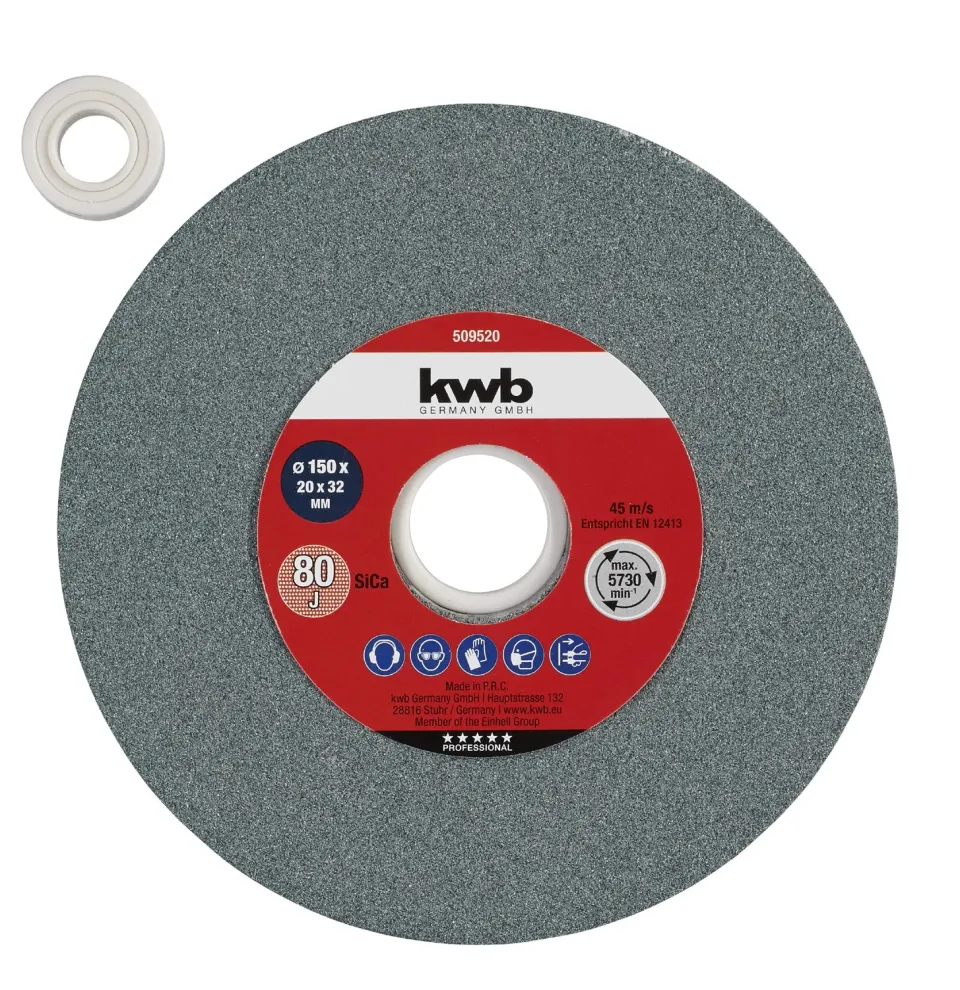 KWB 5095-20 rotella 150x20 mm carburo di silicio grana 80