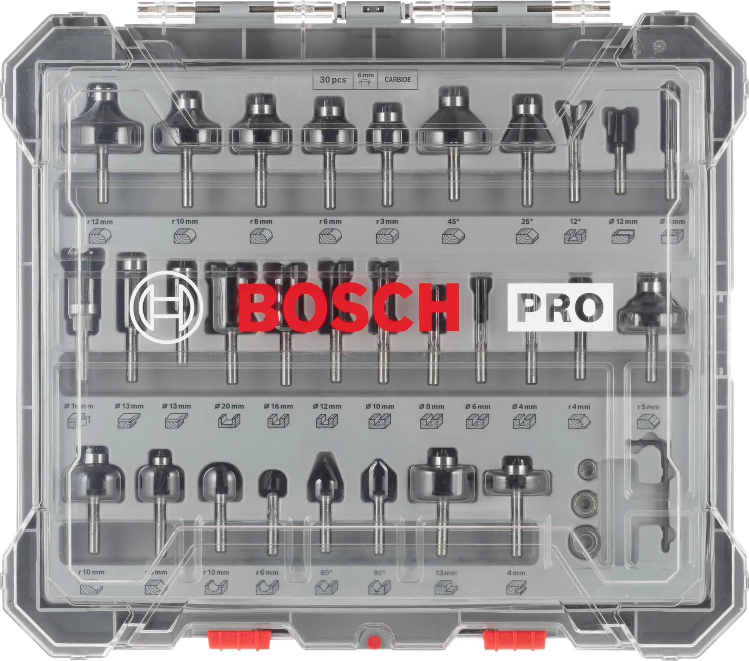 Bosch Expert Set Frese Legno 30 Pz Gambo 8 mm