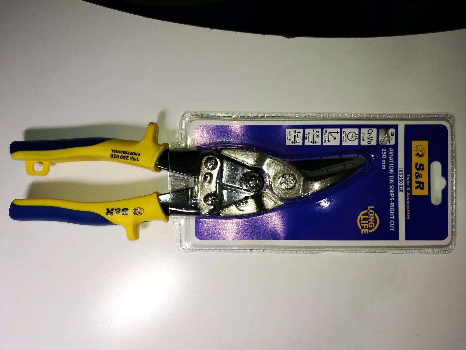 S&R Cesoie Lamiera Taglio Dritto 250mm CrMo