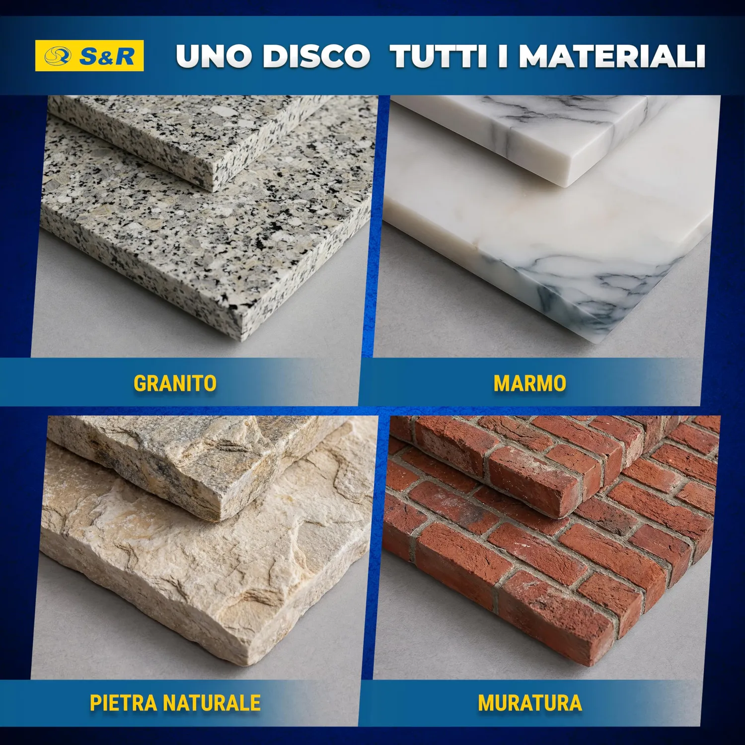 S&R disco diamantato segmentato 300 mm gres granito foro 25,4