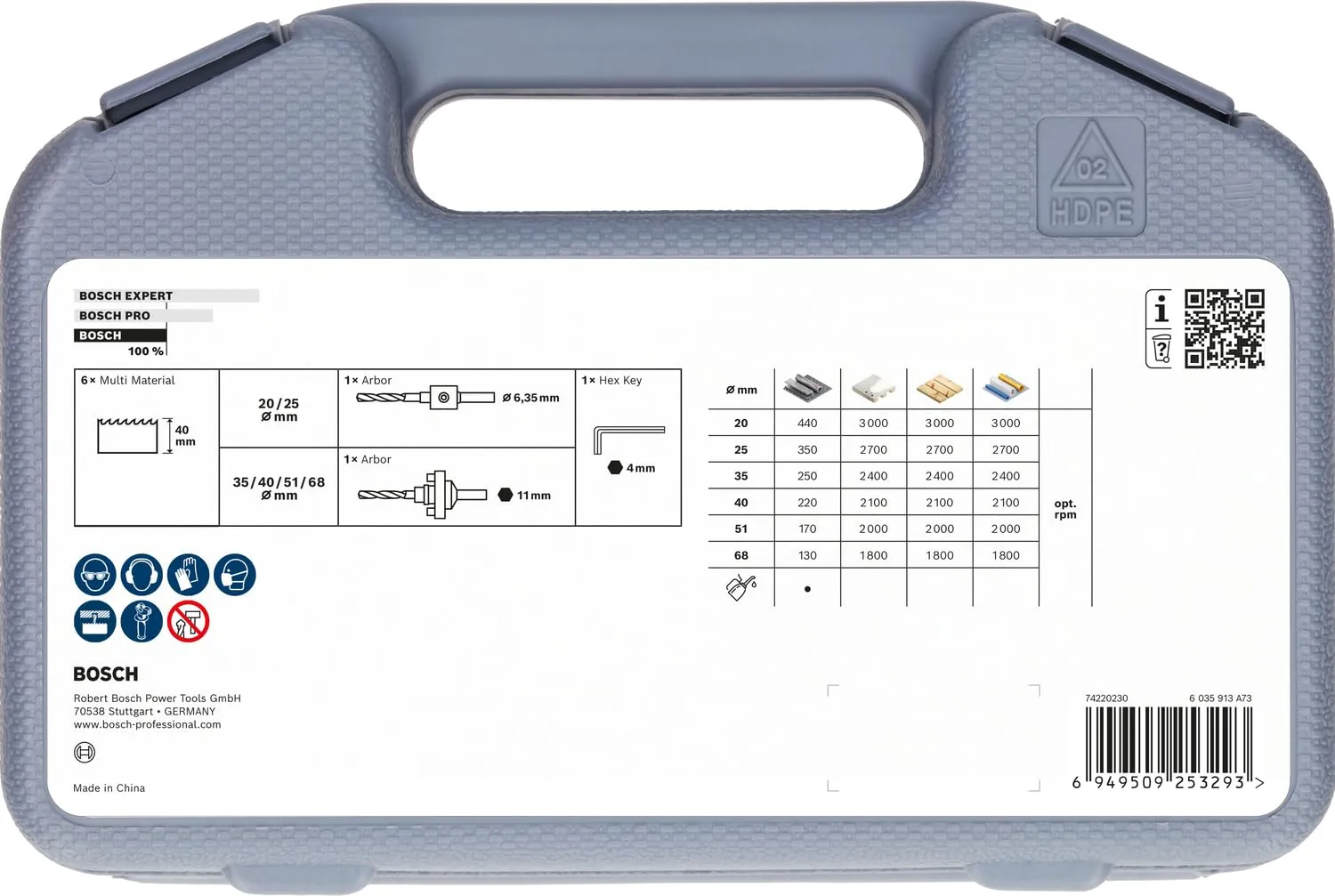Bosch Expert Set Seghe a Tazza Multi Material 9pz Bimetallo