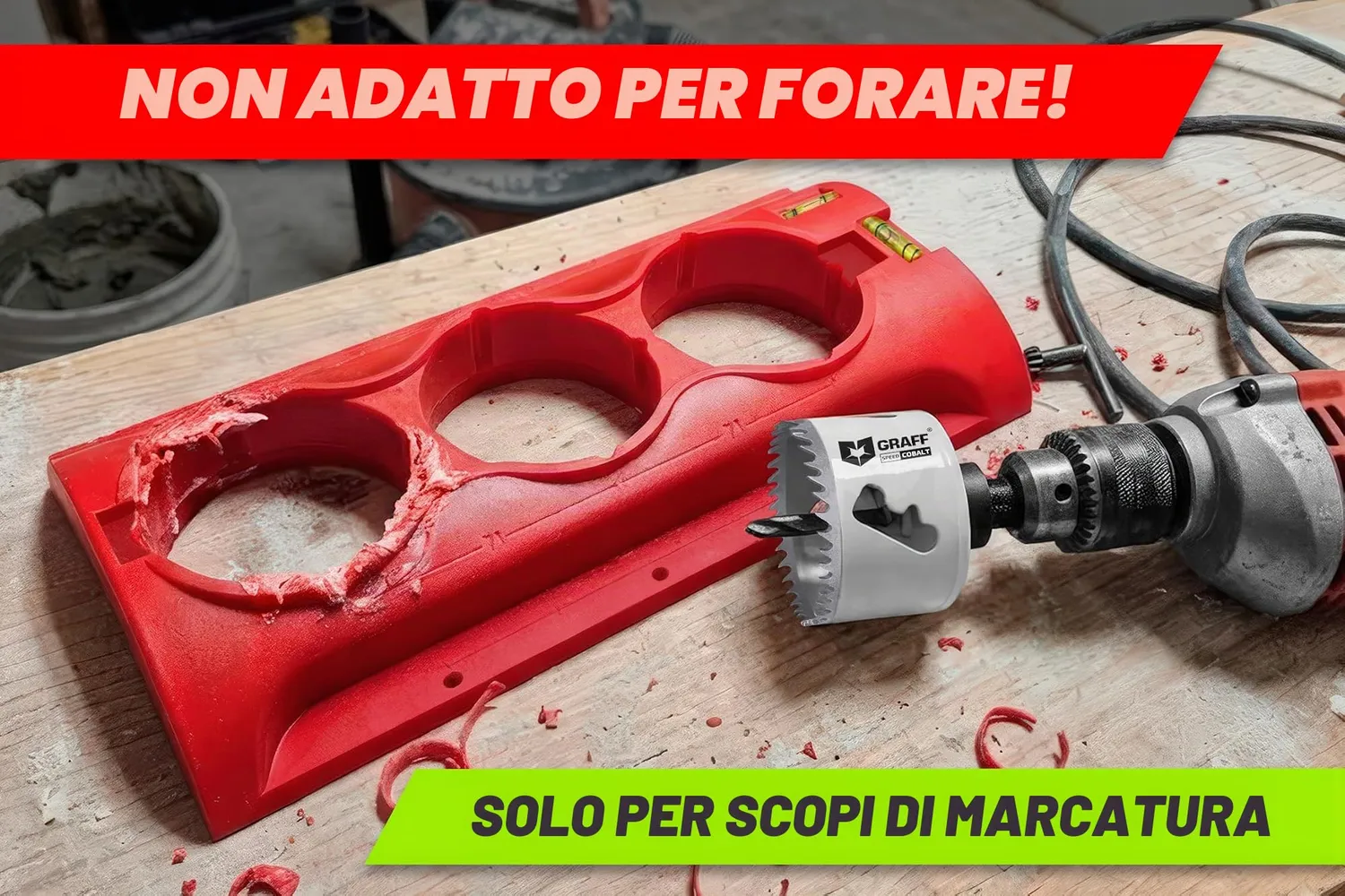 Graff dima foratura scatole incasso con livelle